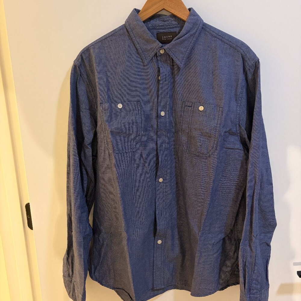 Jachs NY Long Sleeve Button Down Navy Large